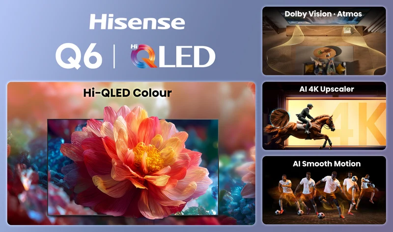 Hisense 43" Q6SAU 4K Hi-QLED Smart TV 2026