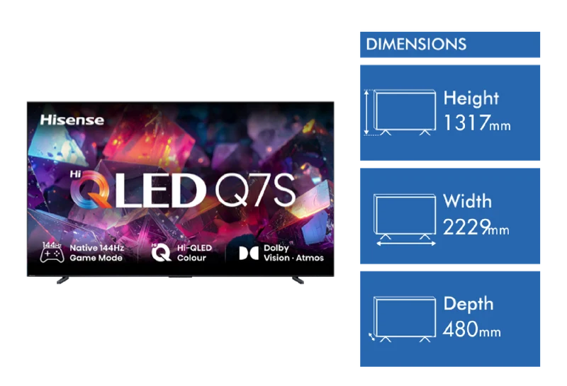 Hisense 100" Q7SAU 4K Hi-QLED 144Hz Smart TV 2026