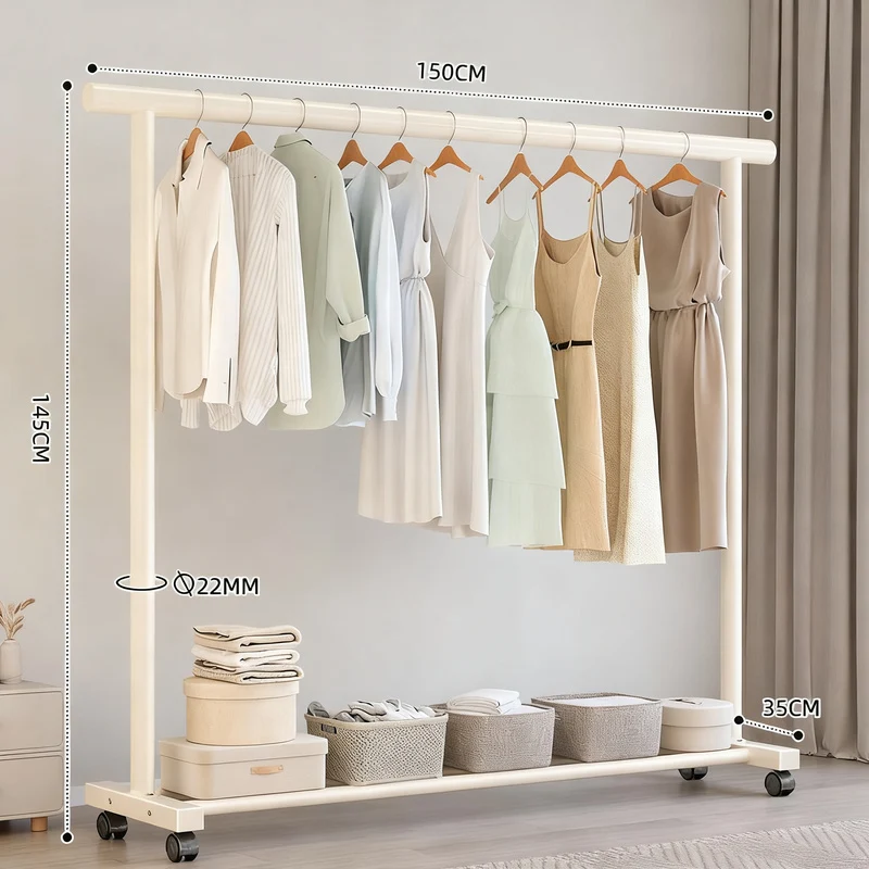 Standerkleiderstange aus Kohlenstoffstahl, mobil