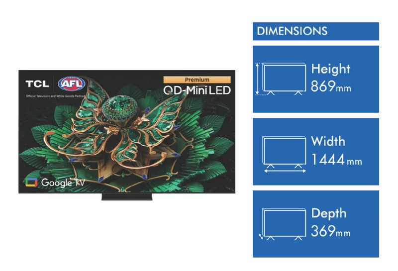 TCL 65" C7K Premium QD Mini LED Google TV 2025