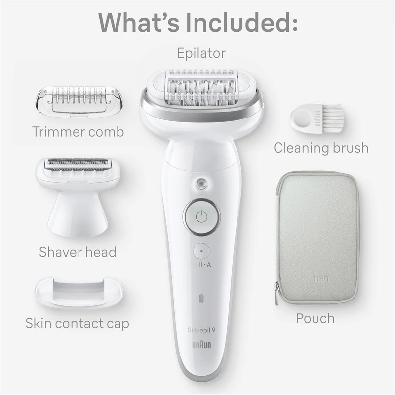 Braun Silk-Epil 9 Epilator Wet And Dry Silver