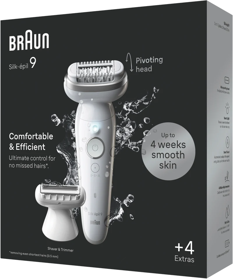 Braun Silk-Epil 9 Epilator Wet And Dry Silver