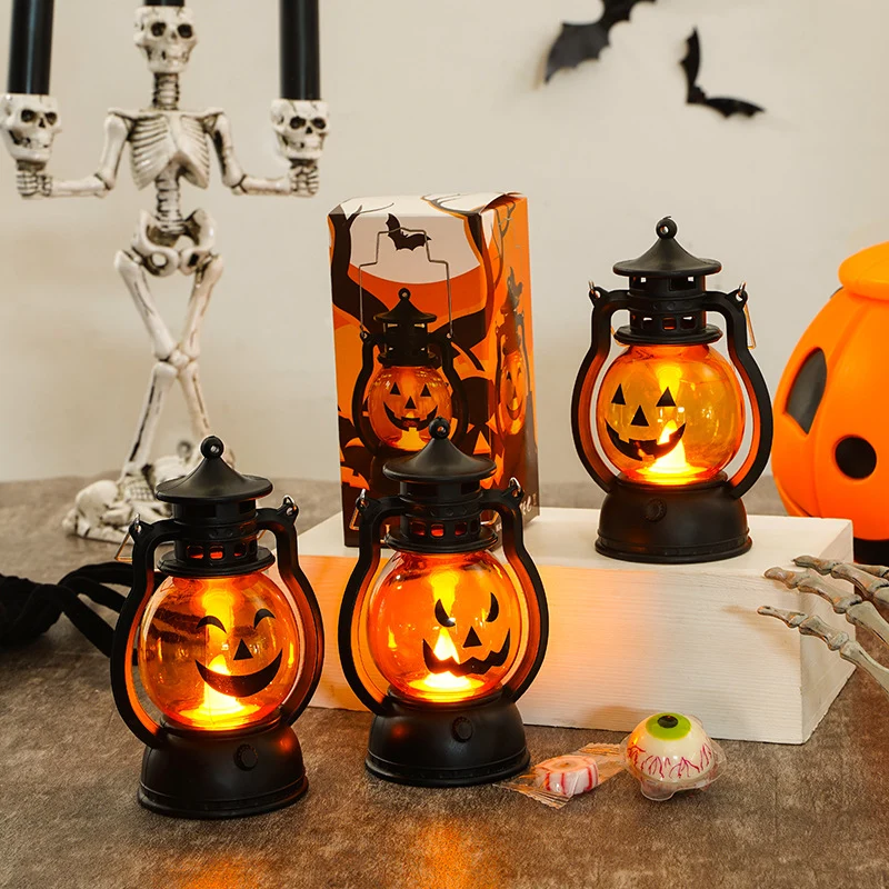 LED Kürbislaterne Dekorative Batteriebetriebene Halloween Tischleuchte