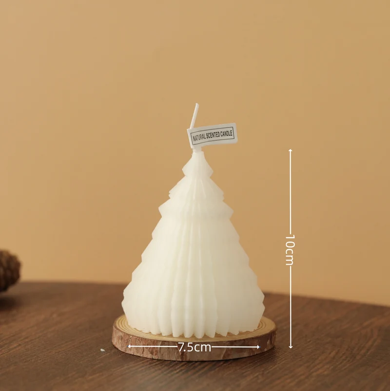 Schichtige Bubble Weihnachtsbaum Skulptur Kerze mit Stern Spitze