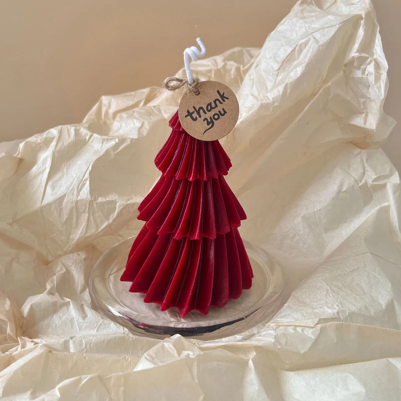 Schichtige Bubble Weihnachtsbaum Skulptur Kerze mit Stern Spitze