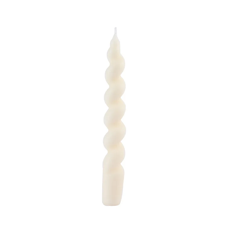 Handgegossene skulpturale Spiral-Taper-Kerze