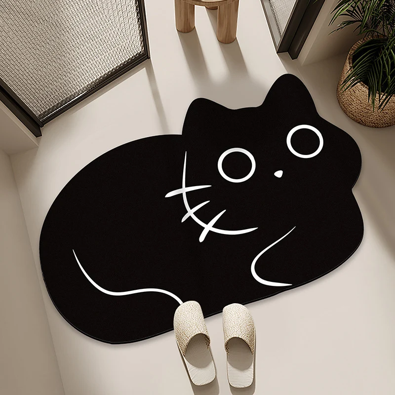 Cartoon-Katzen-Themen-Badmatte
