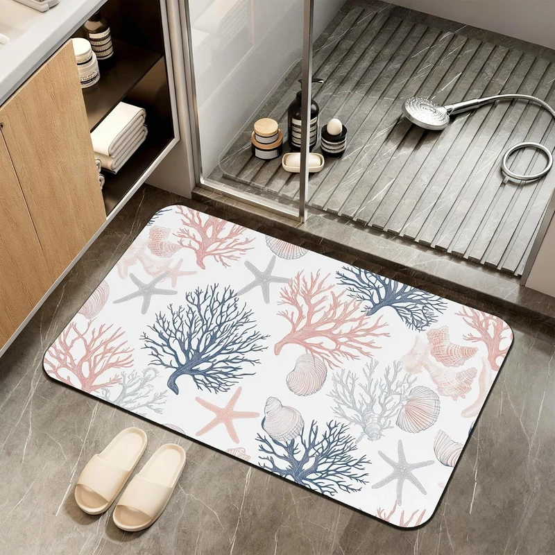 Abstract Marble Design Badematte