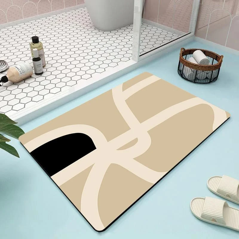 Abstrakte Florale Badezimmermatte