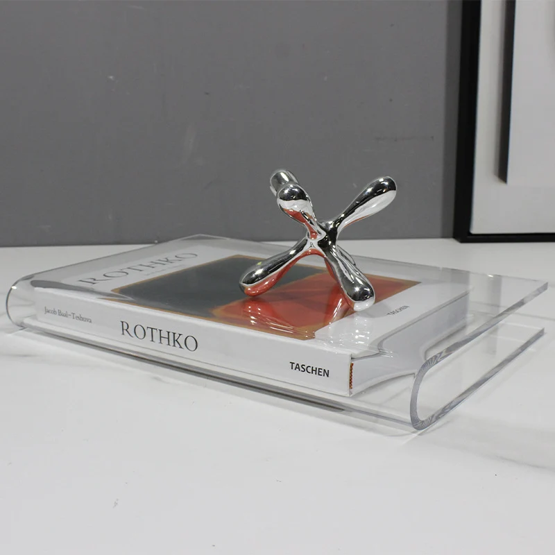 Moderner Klarer Acryl Buchständer