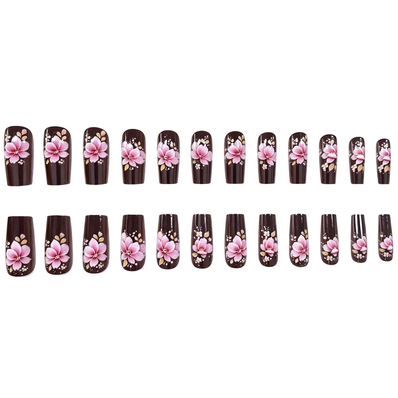 Florales Nagelkunstdesign Karnz