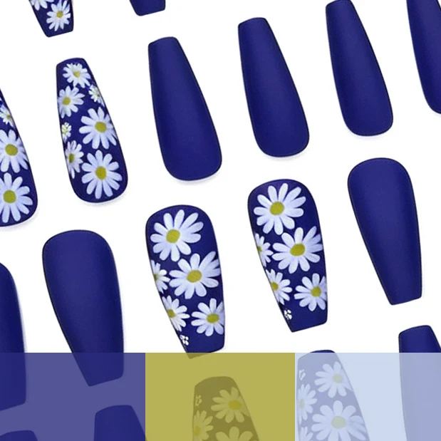 Floral Matte Nail Enhancements Karnz