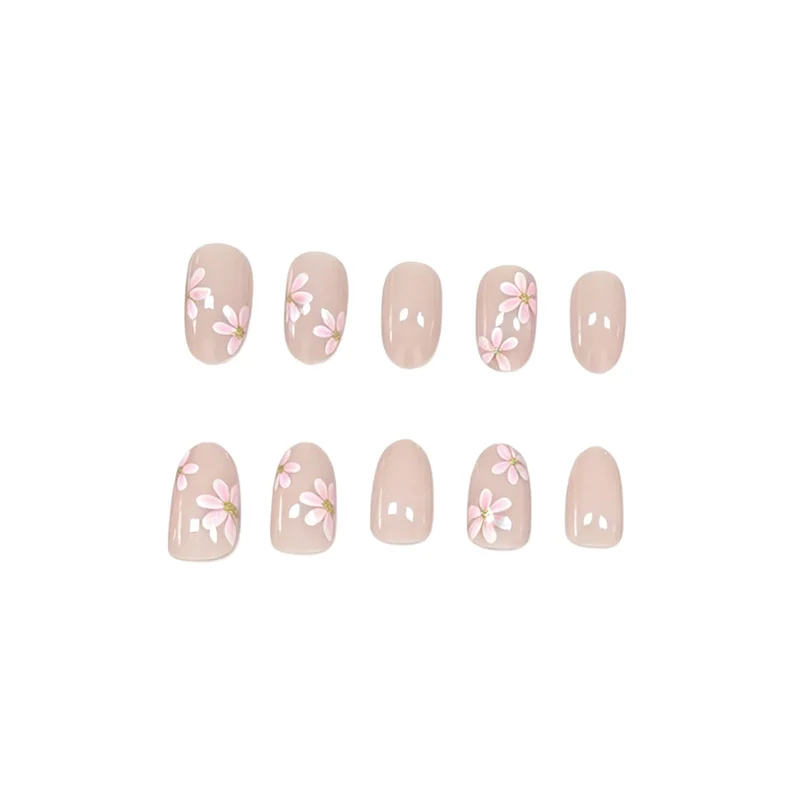 Blumige Press-On Nagelverzierungen Karnz