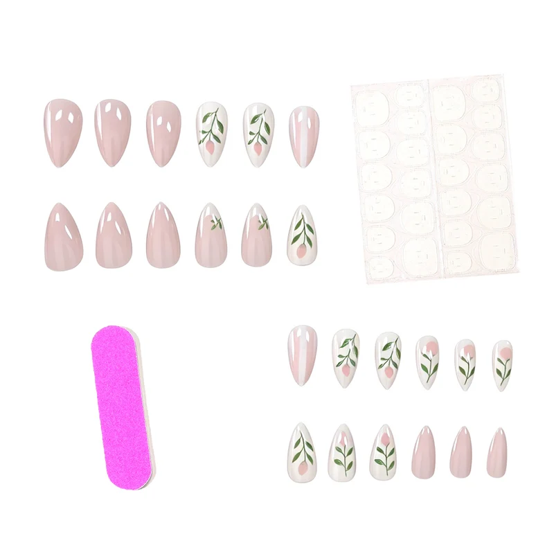 Blumeninspiriertes Acryl-Nagelkunst-Set Karnz