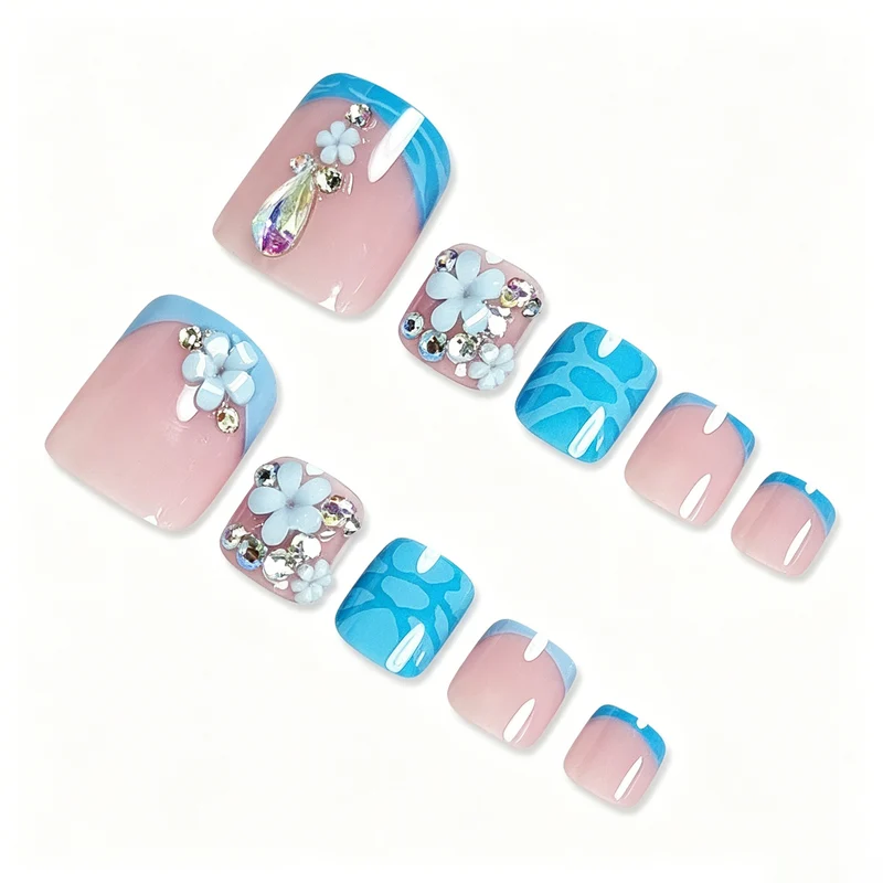 Floral Gemstone Pediküre Karnz