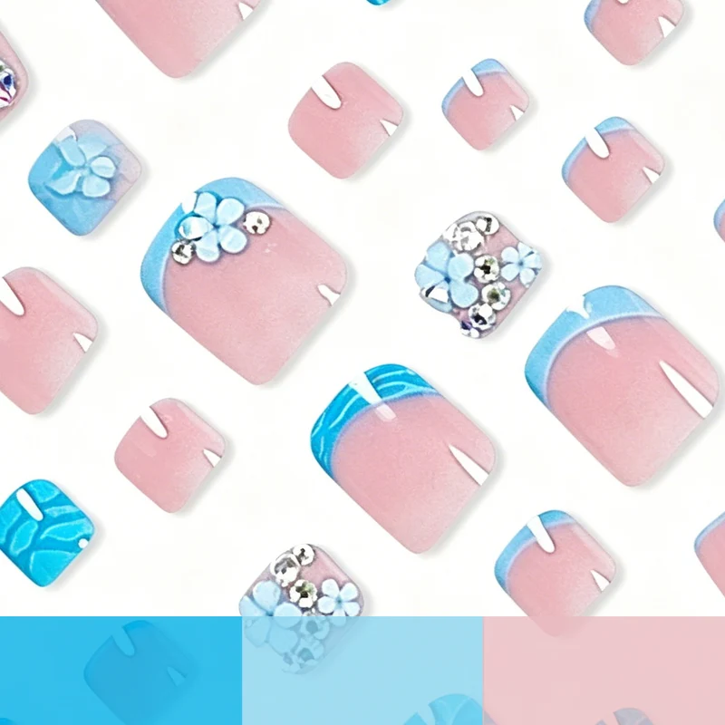 Floral Gemstone Pediküre Karnz
