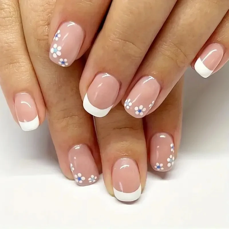 Florale Französische Spitze Acrylnagelverstärkungen Karnz